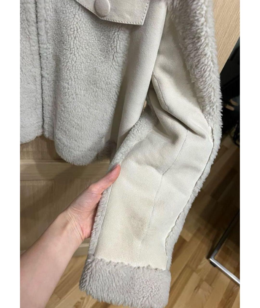 BOTTEGA VENETA Бежевая меховая дубленка, фото 7