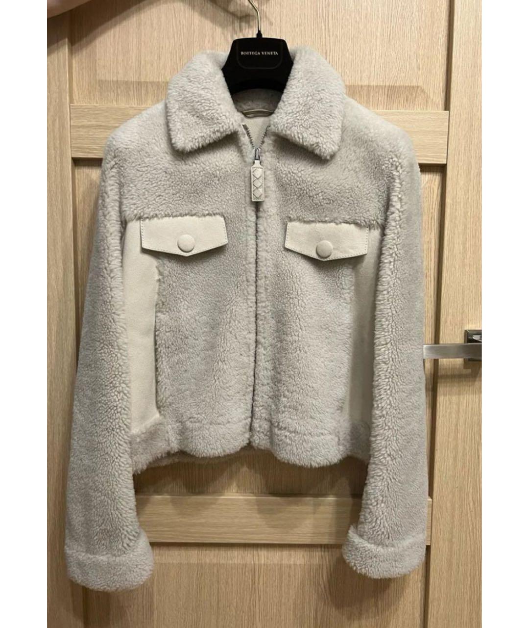 BOTTEGA VENETA Бежевая меховая дубленка, фото 2