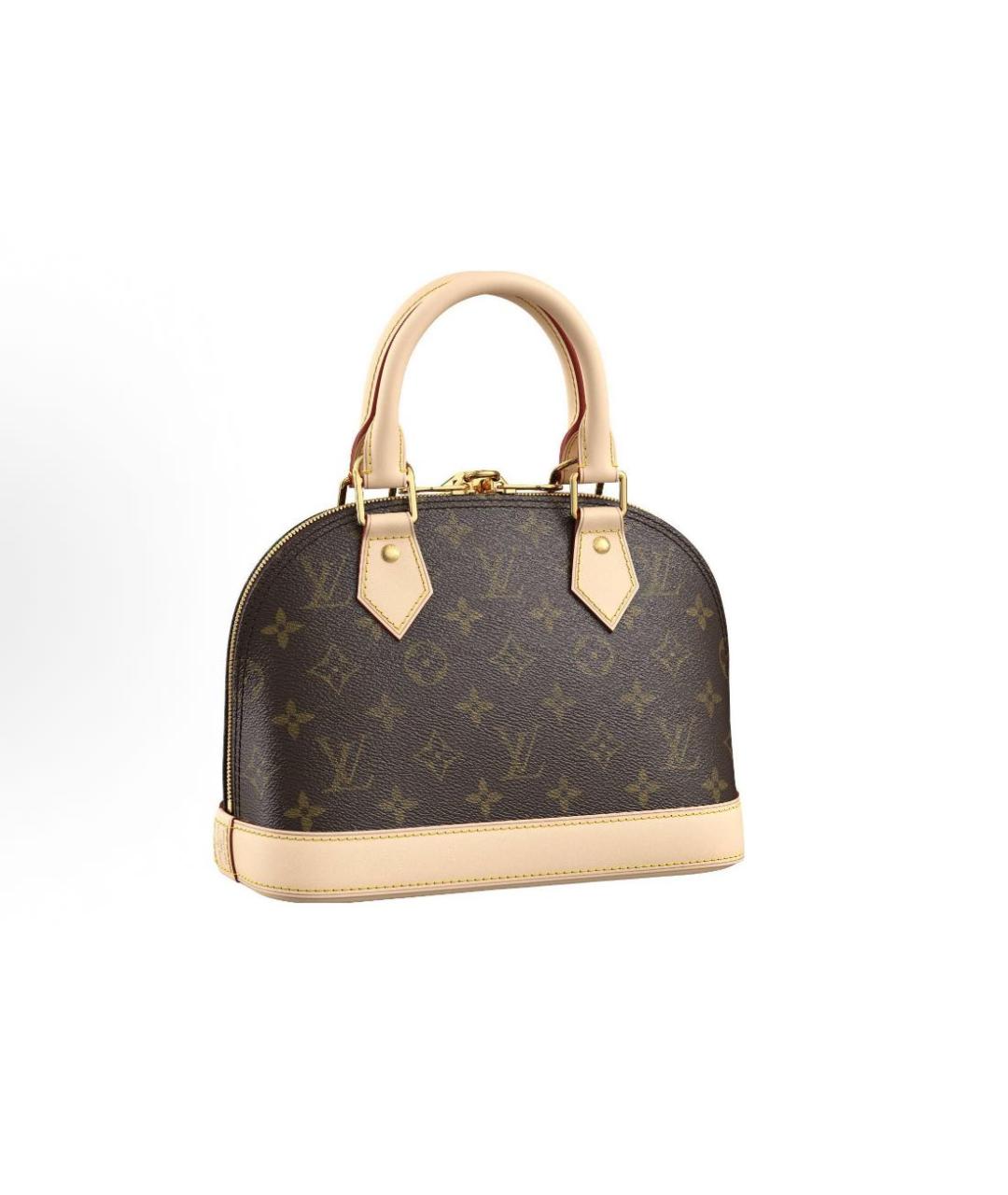 LOUIS VUITTON Коричневая сумка с короткими ручками, фото 3