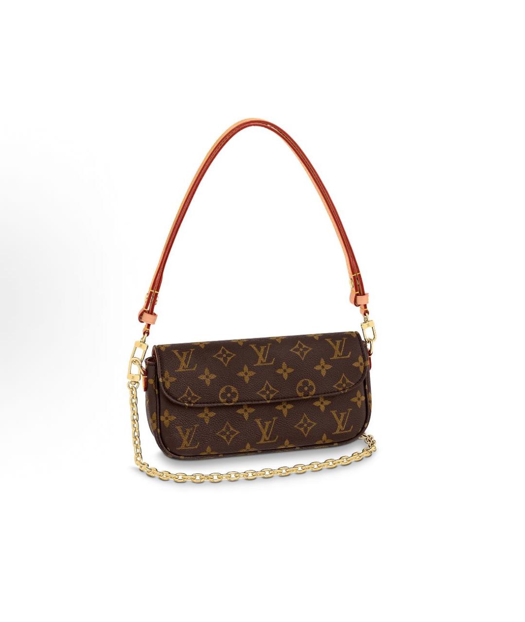 LOUIS VUITTON Коричневая сумка с короткими ручками, фото 1