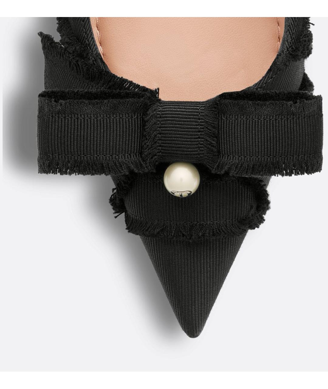 CHRISTIAN DIOR Черные текстильные балетки, фото 6