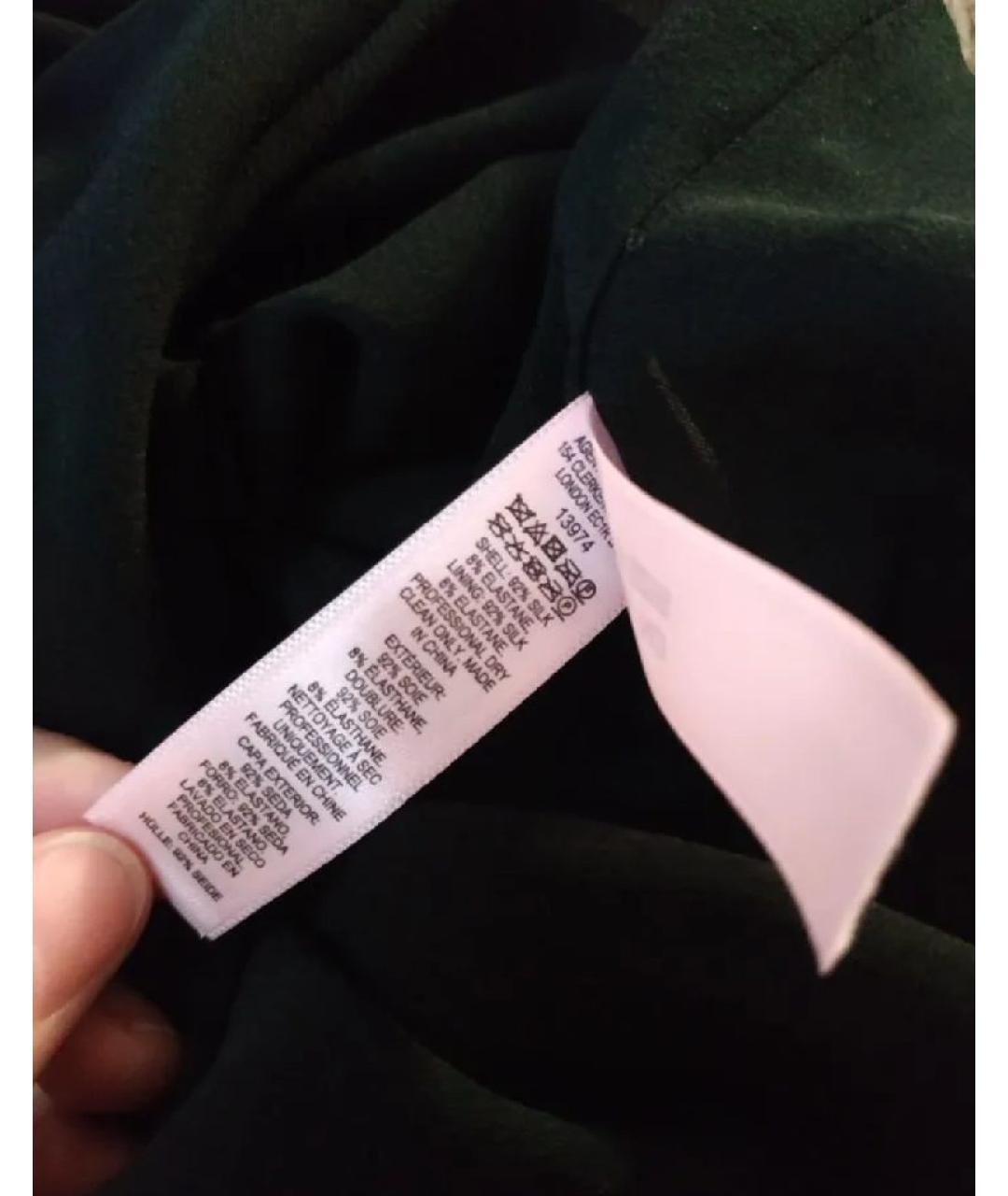 AGENT PROVOCATEUR Черная шелковая юбка миди, фото 8