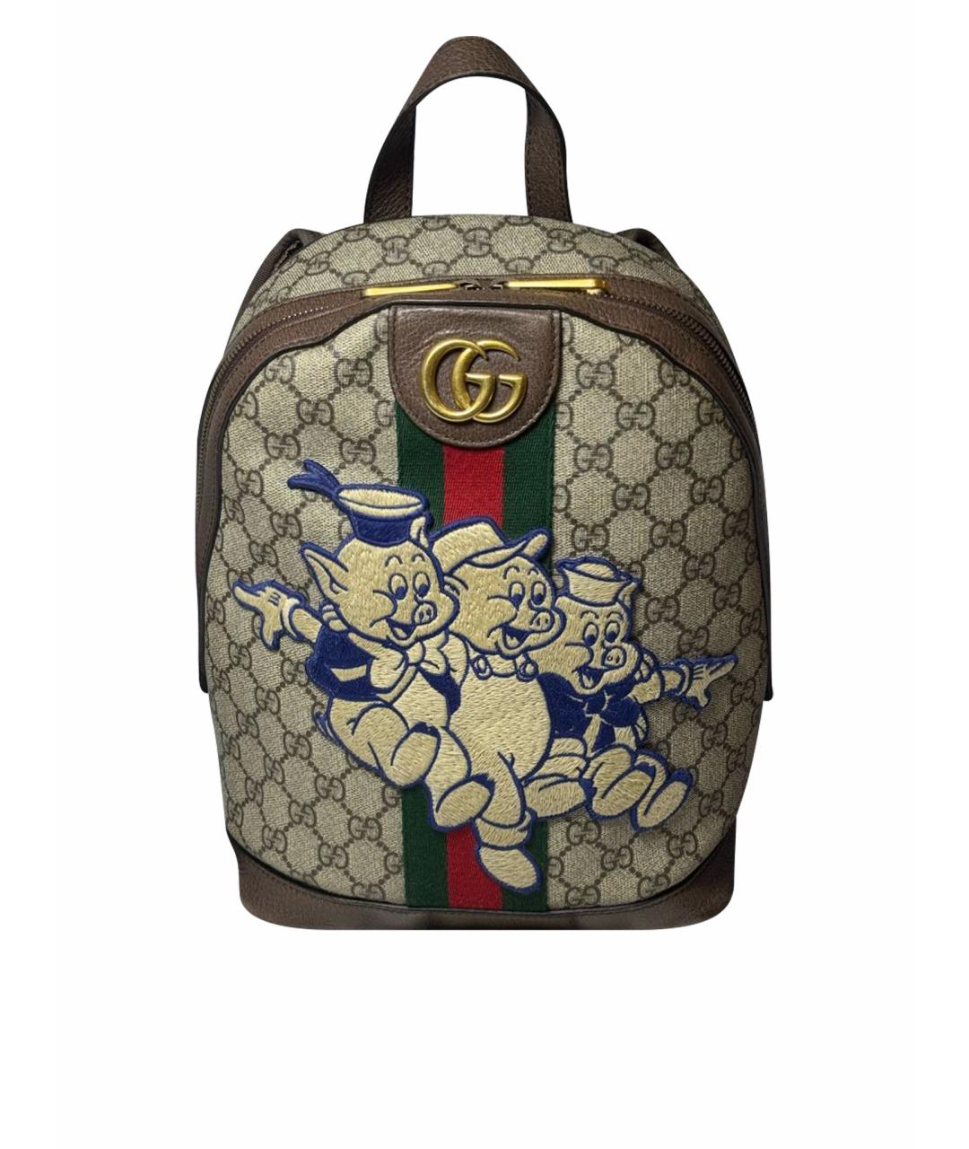GUCCI Коричневый рюкзак, фото 1