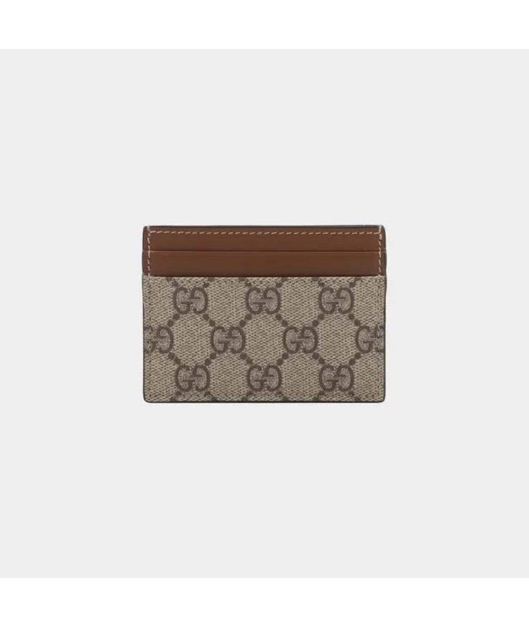 GUCCI Коричневый кожаный кардхолдер, фото 5