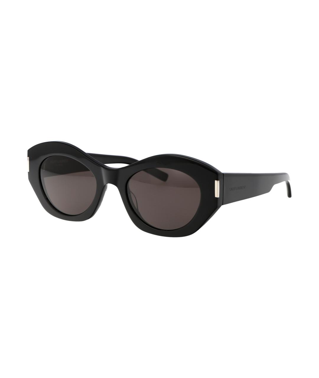 SAINT LAURENT Черные пластиковые солнцезащитные очки, фото 1