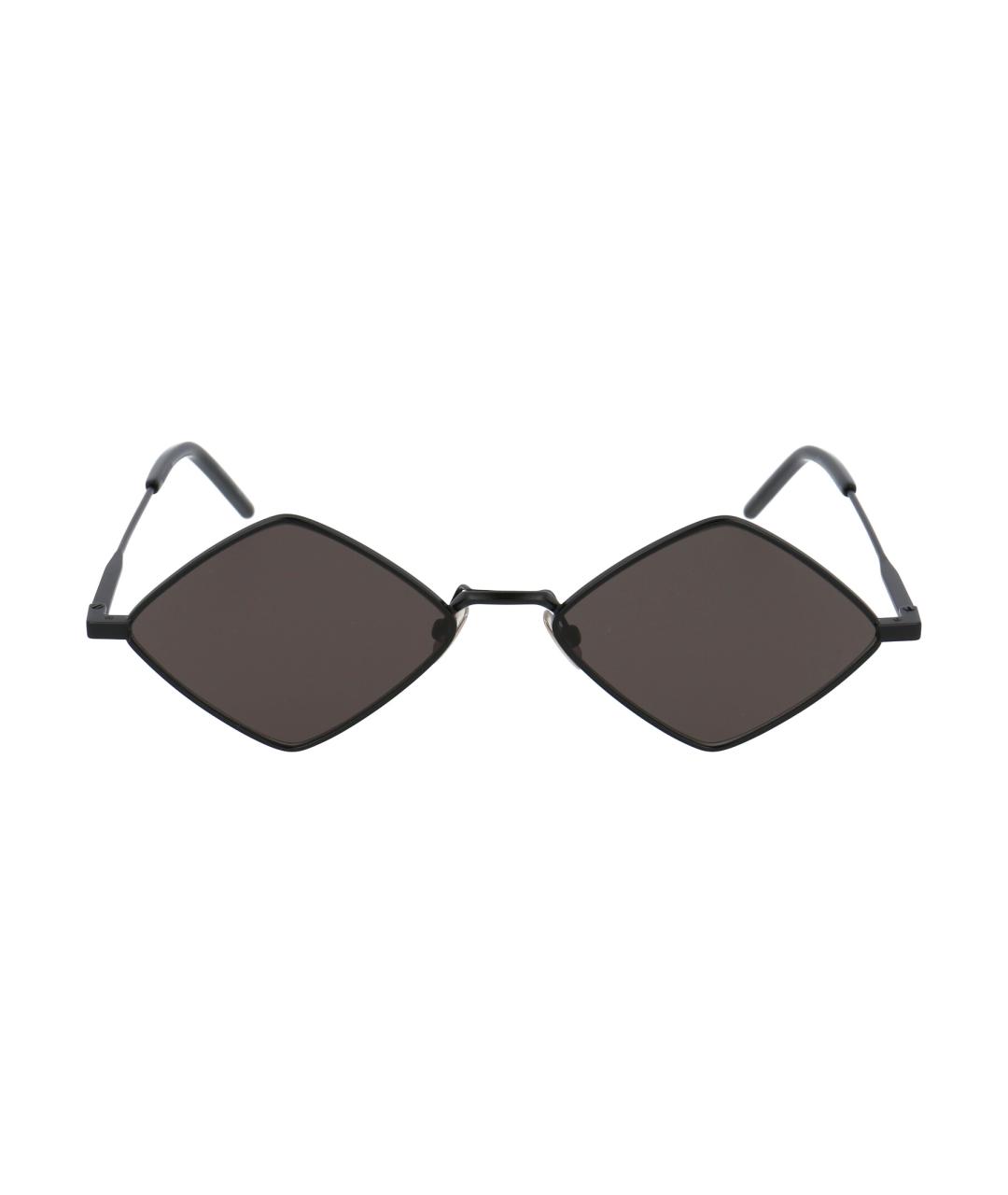 SAINT LAURENT Черные металлические солнцезащитные очки, фото 1