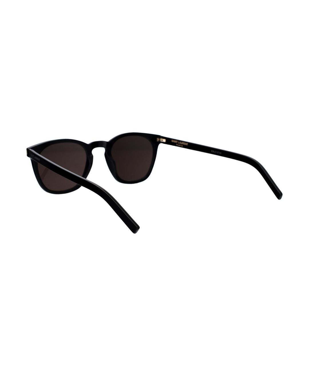 SAINT LAURENT Черные пластиковые солнцезащитные очки, фото 4