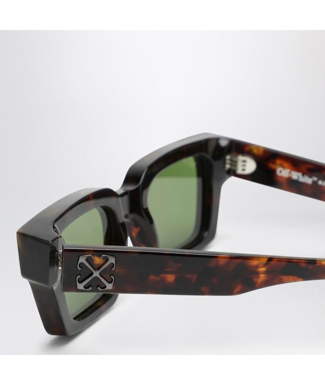 OFF-WHITE Коричневые солнцезащитные очки, фото 3