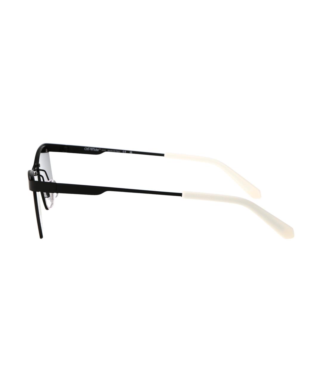 OFF-WHITE Черные металлические солнцезащитные очки, фото 3