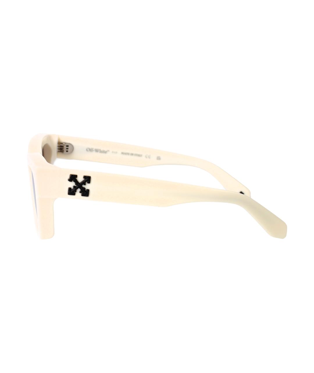 OFF-WHITE Бежевые солнцезащитные очки, фото 3
