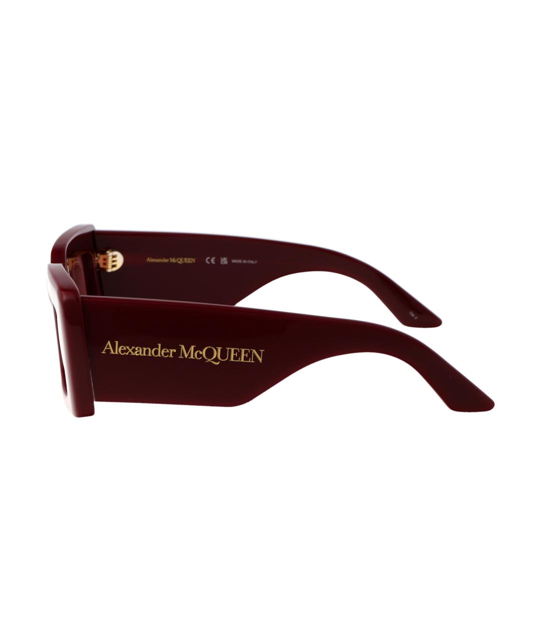 ALEXANDER MCQUEEN Бордовые солнцезащитные очки, фото 3