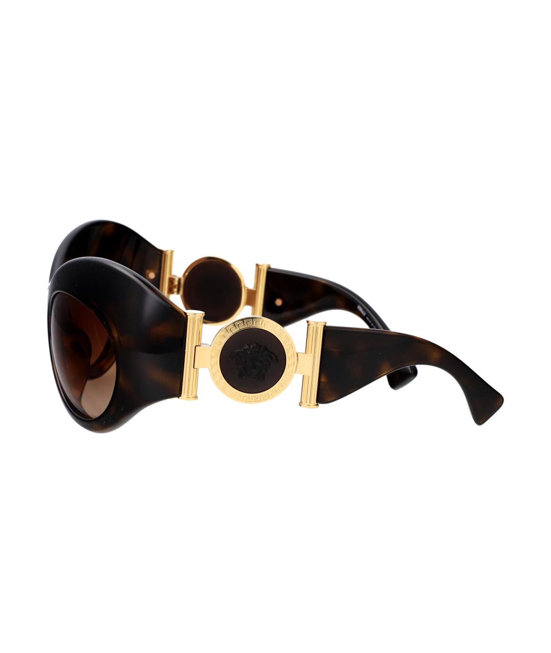 VERSACE Коричневые солнцезащитные очки, фото 3