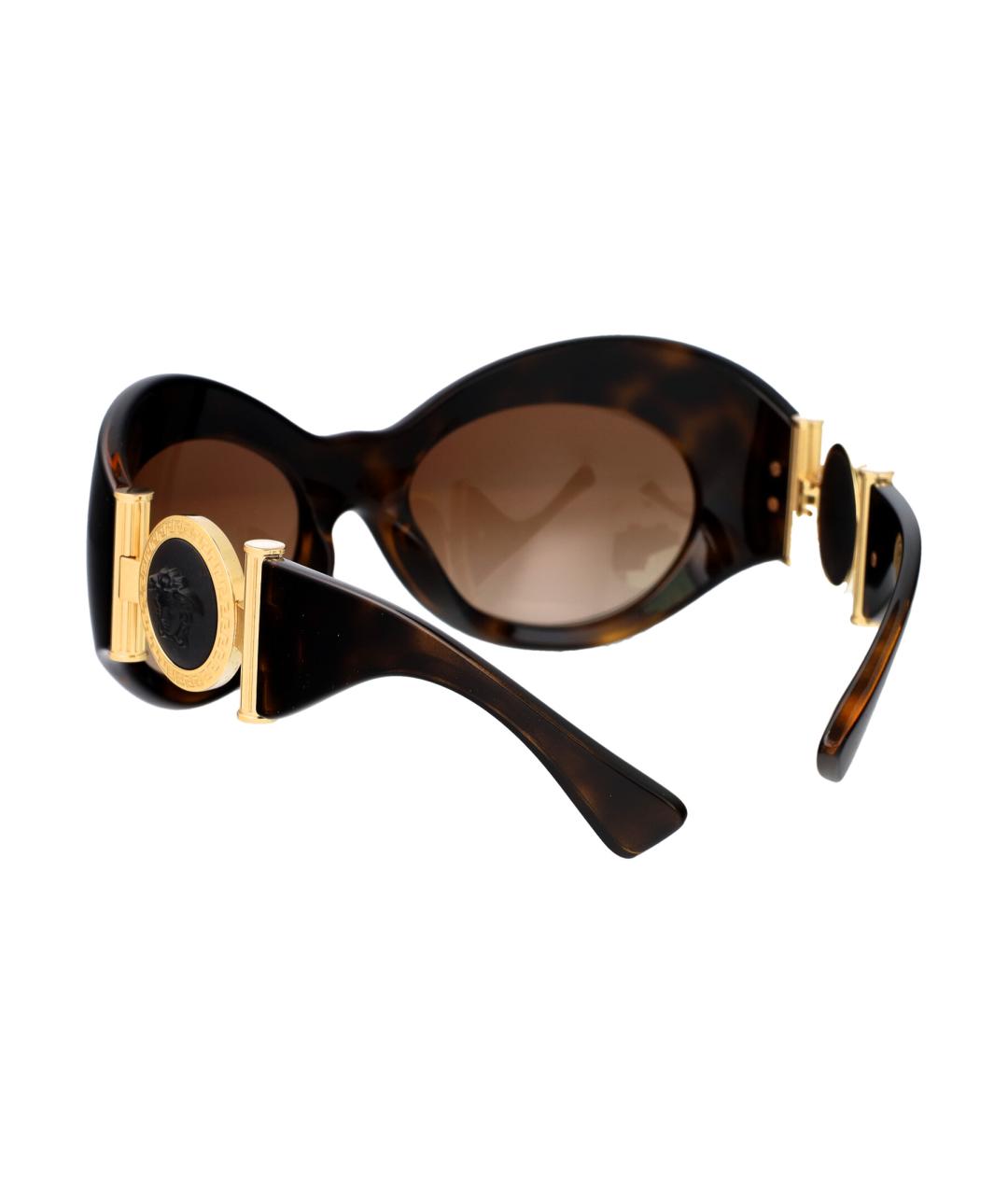 VERSACE Коричневые солнцезащитные очки, фото 4