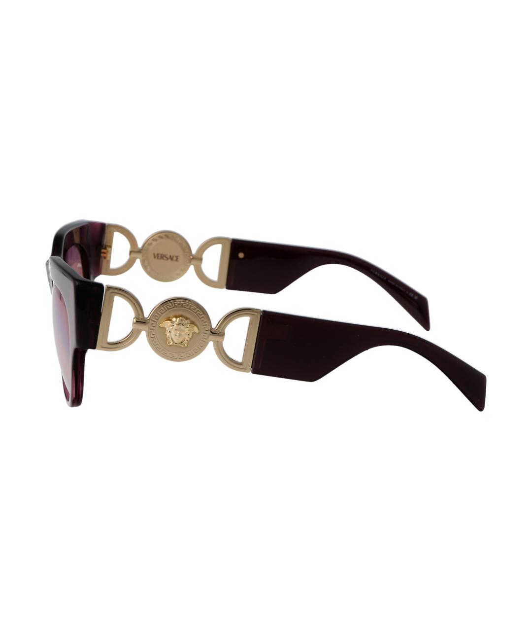 VERSACE Бордовые солнцезащитные очки, фото 3