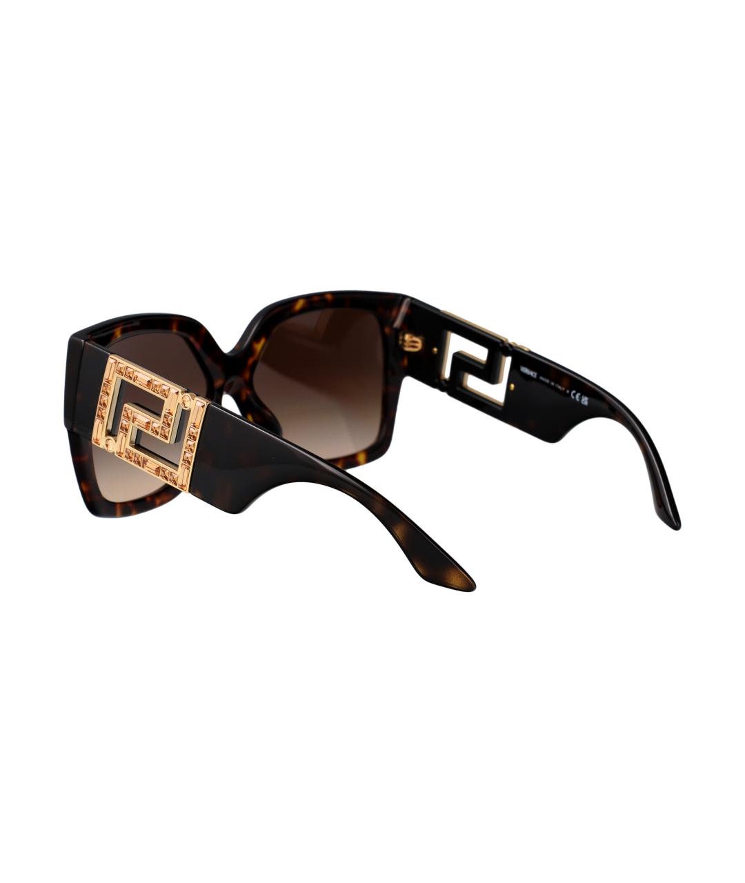 VERSACE Коричневые солнцезащитные очки, фото 4