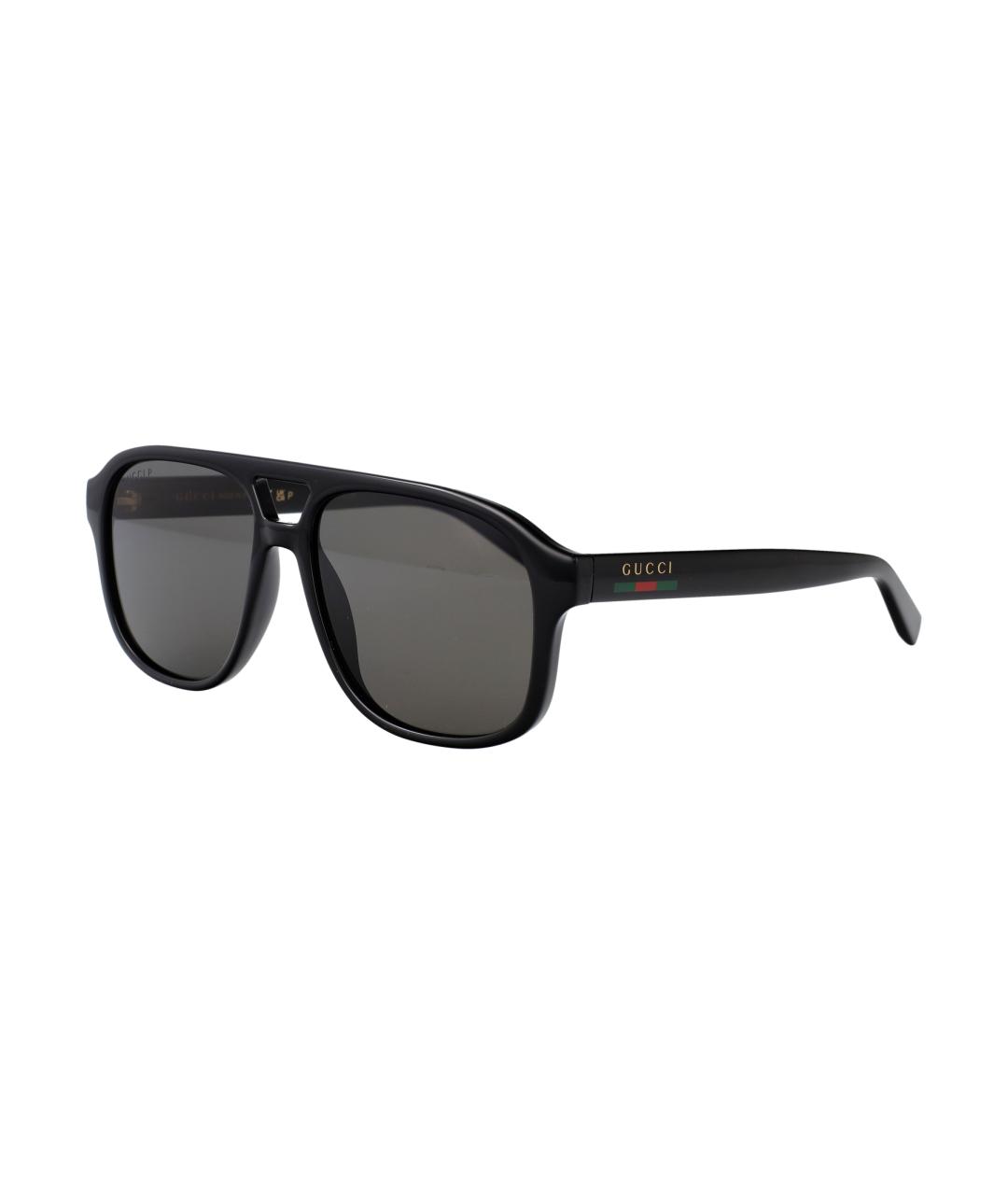 GUCCI Черные пластиковые солнцезащитные очки, фото 1