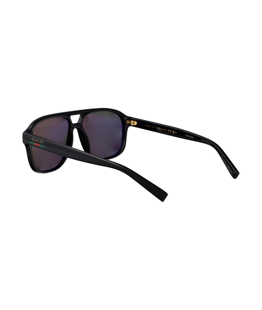 GUCCI Черные пластиковые солнцезащитные очки, фото 4