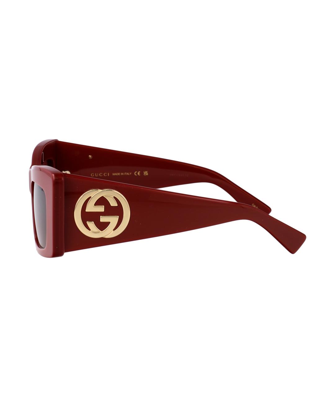 GUCCI Бордовые солнцезащитные очки, фото 3