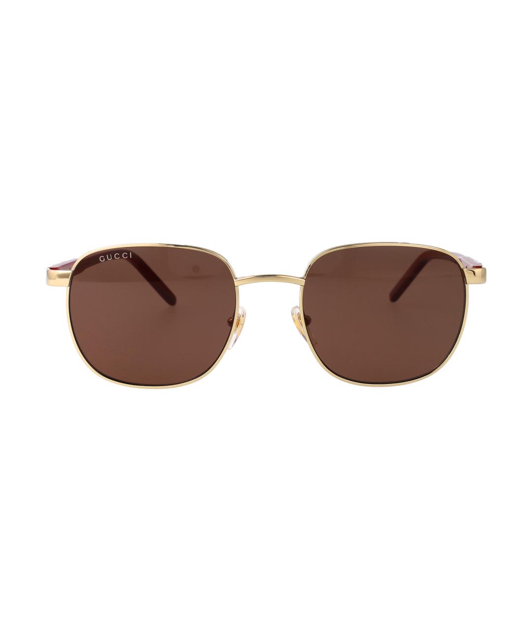 GUCCI Красные металлические солнцезащитные очки, фото 1