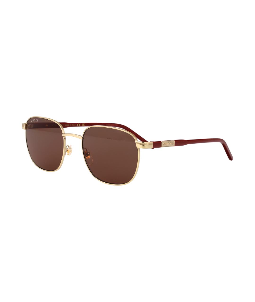 GUCCI Красные металлические солнцезащитные очки, фото 2