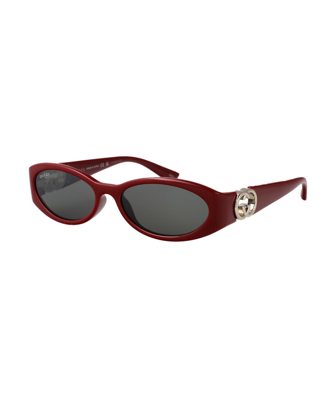 GUCCI Бордовые деревянные солнцезащитные очки, фото 2