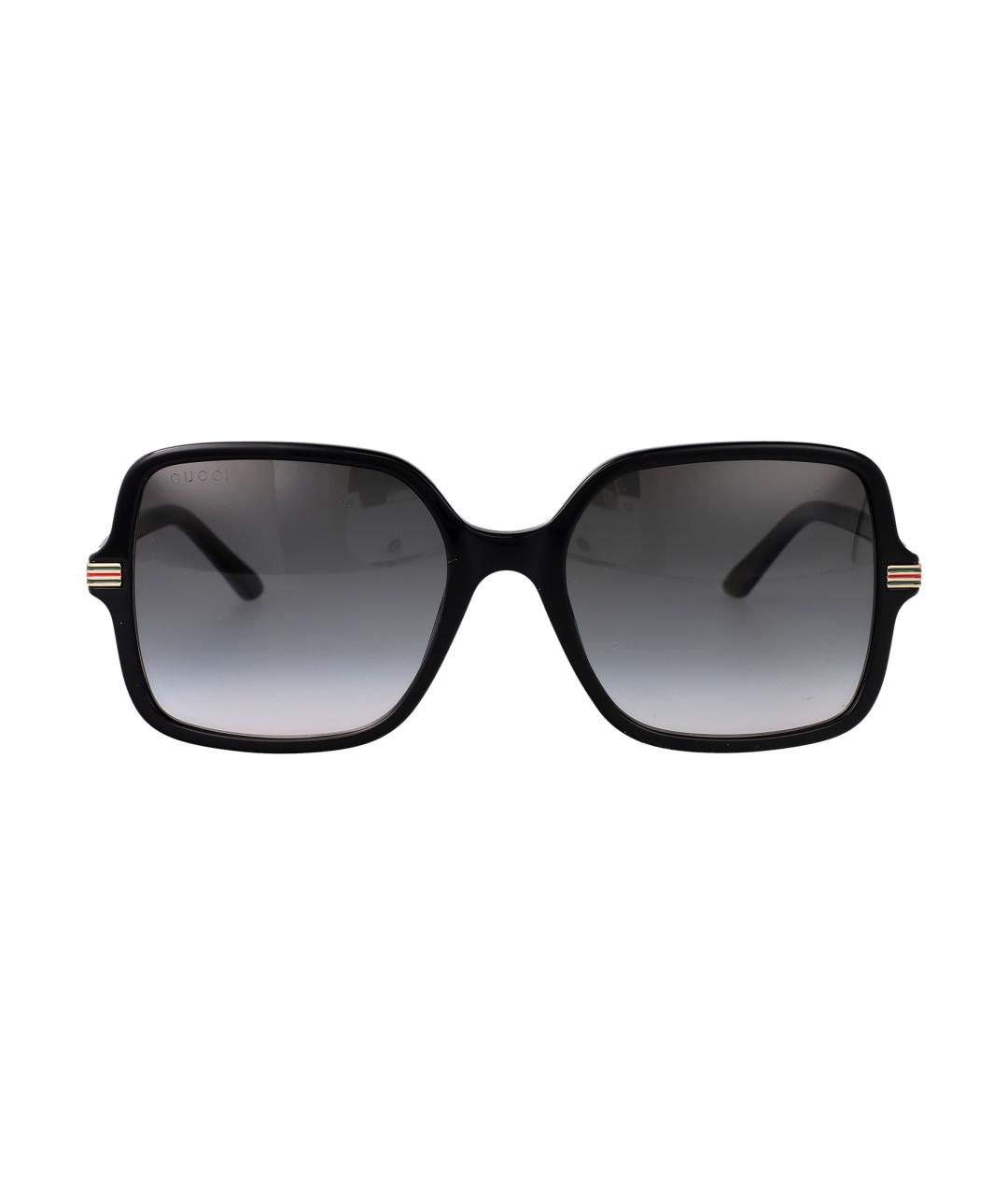 GUCCI Черные металлические солнцезащитные очки, фото 1