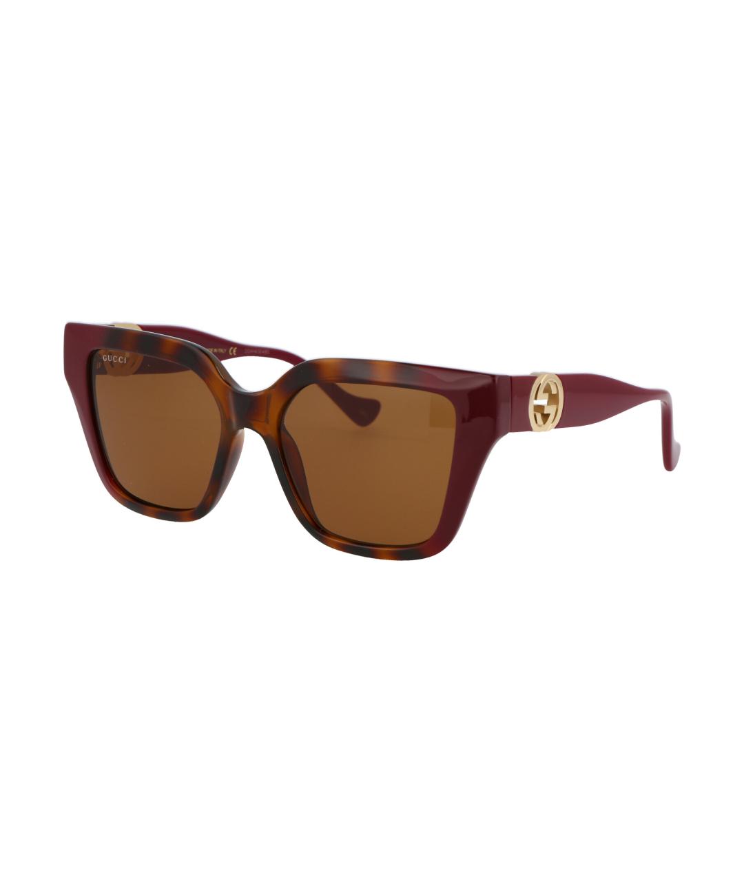 GUCCI Бордовые солнцезащитные очки, фото 2