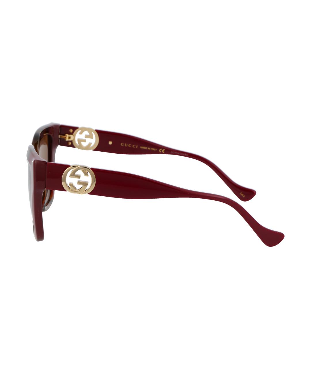 GUCCI Бордовые солнцезащитные очки, фото 3