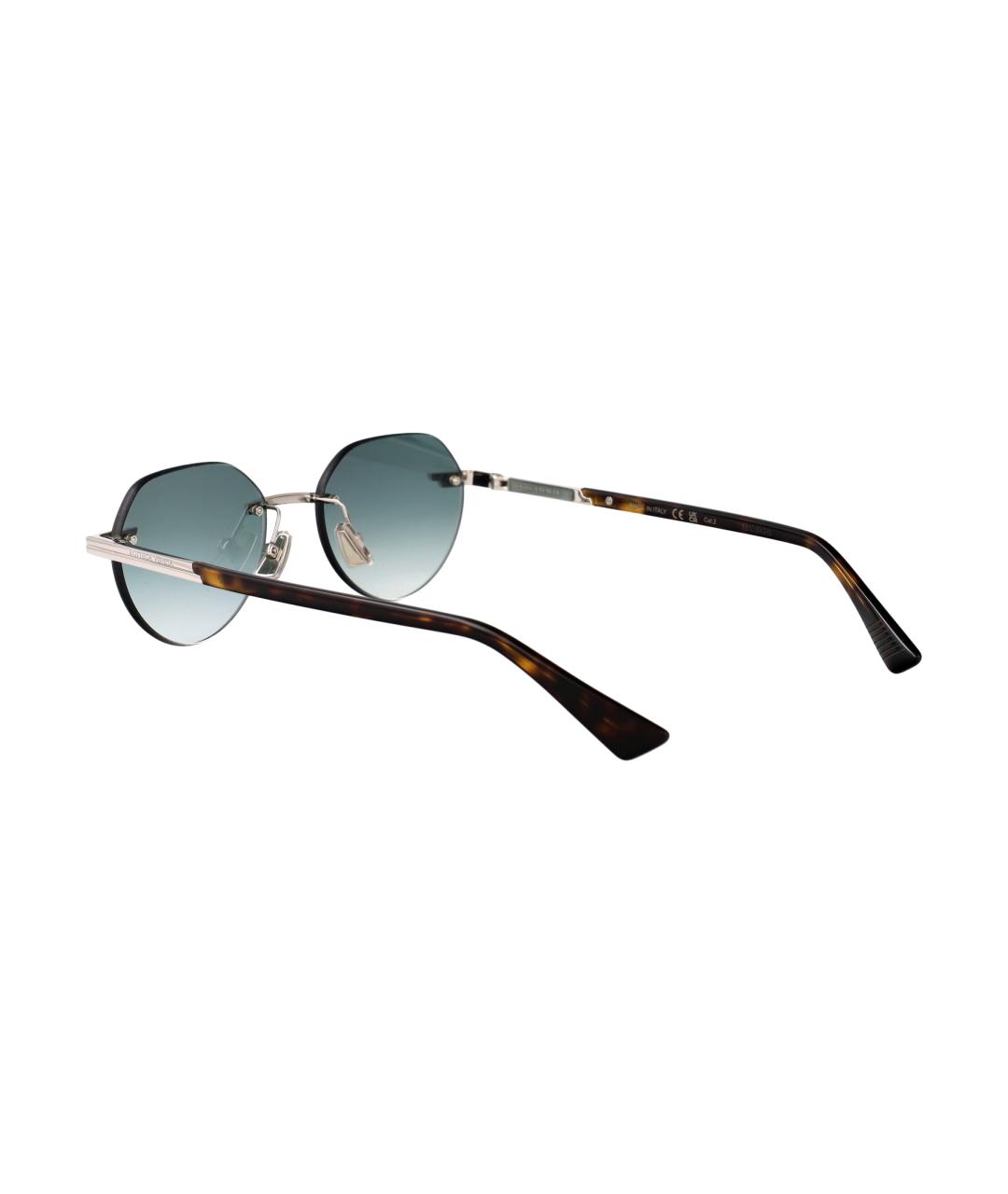 BOTTEGA VENETA Серебряные металлические солнцезащитные очки, фото 4