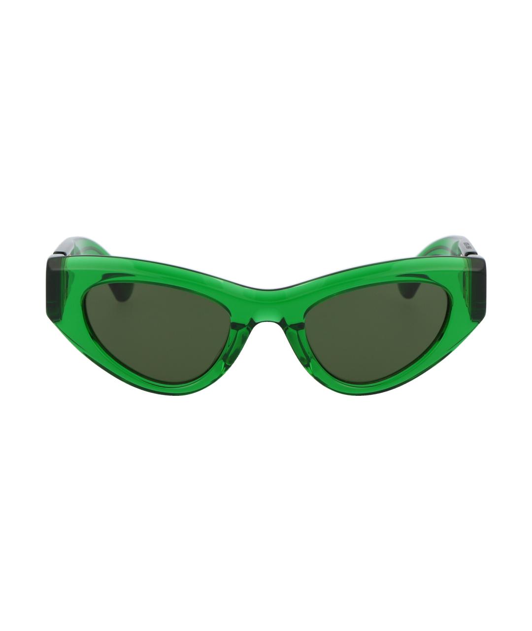 BOTTEGA VENETA Зеленые солнцезащитные очки, фото 1