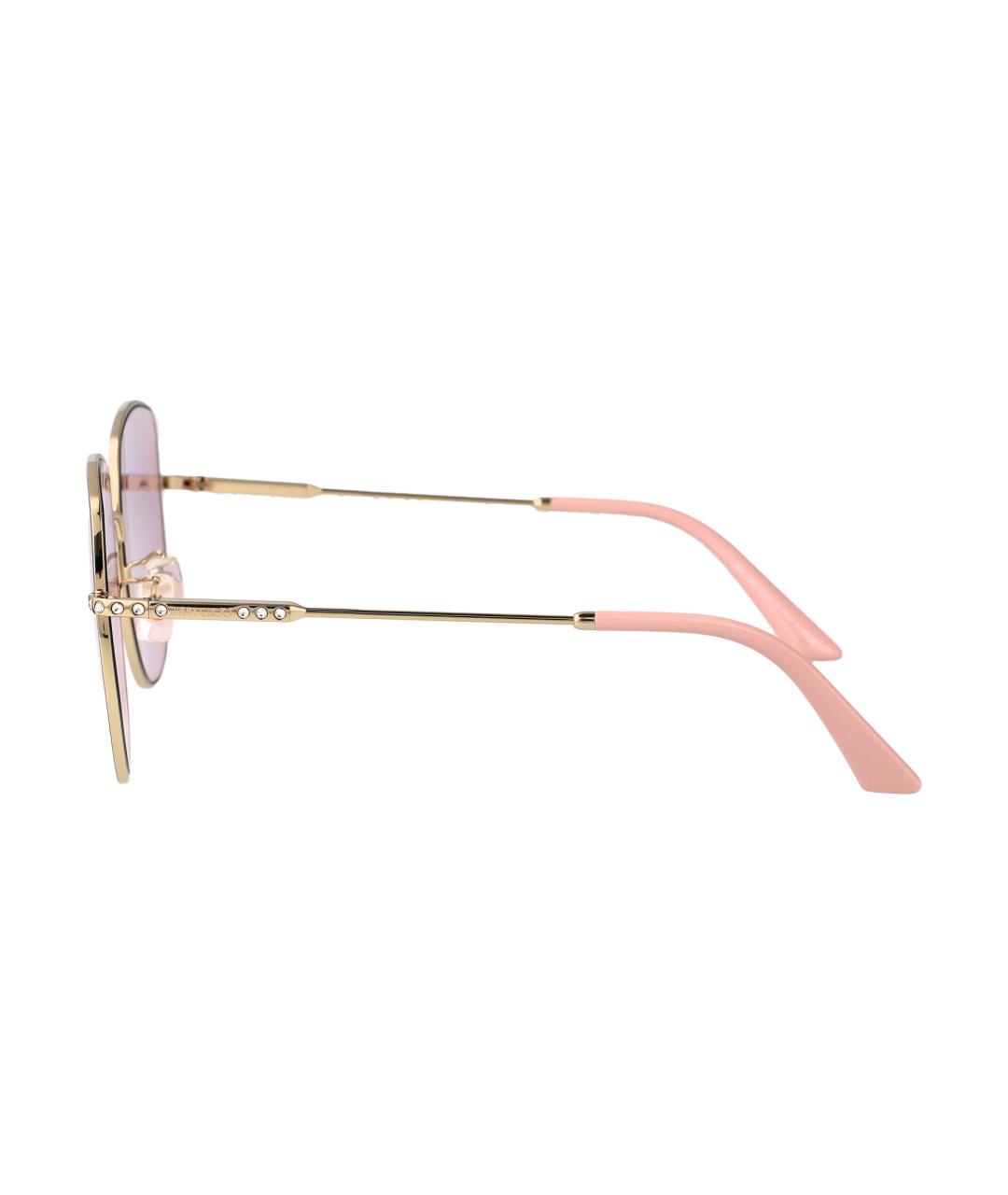 JIMMY CHOO Золотые солнцезащитные очки, фото 3