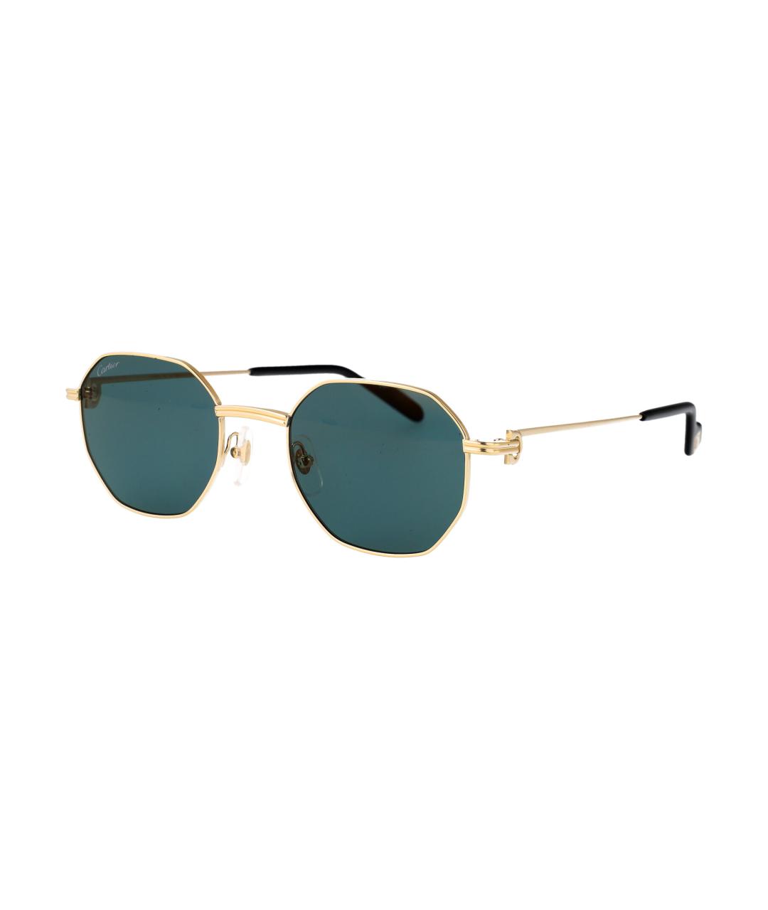 CARTIER Золотые металлические солнцезащитные очки, фото 1