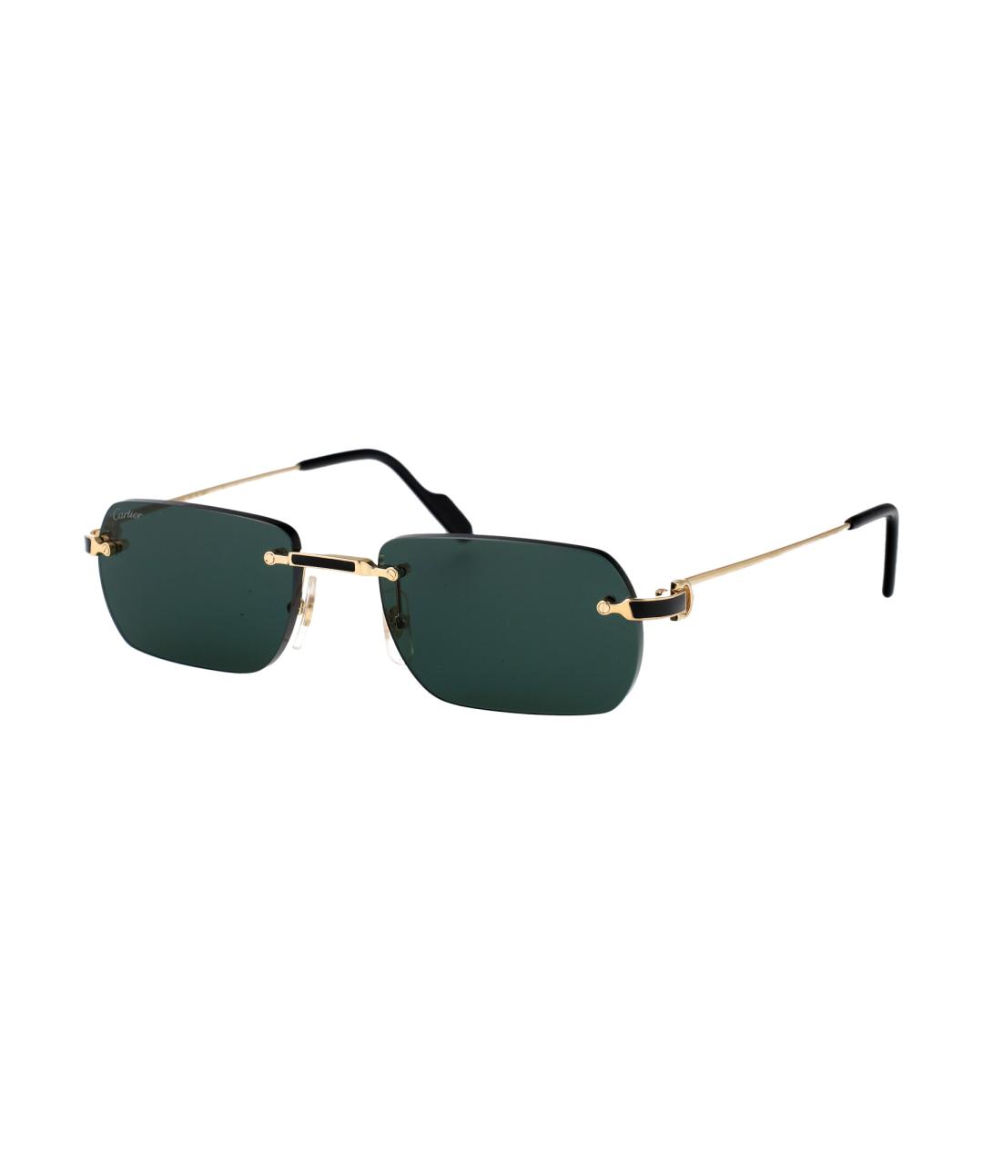 CARTIER Золотые металлические солнцезащитные очки, фото 1