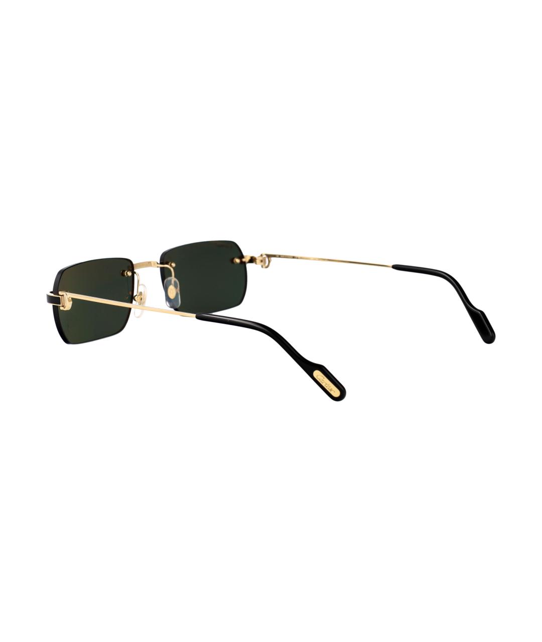 CARTIER Золотые металлические солнцезащитные очки, фото 4