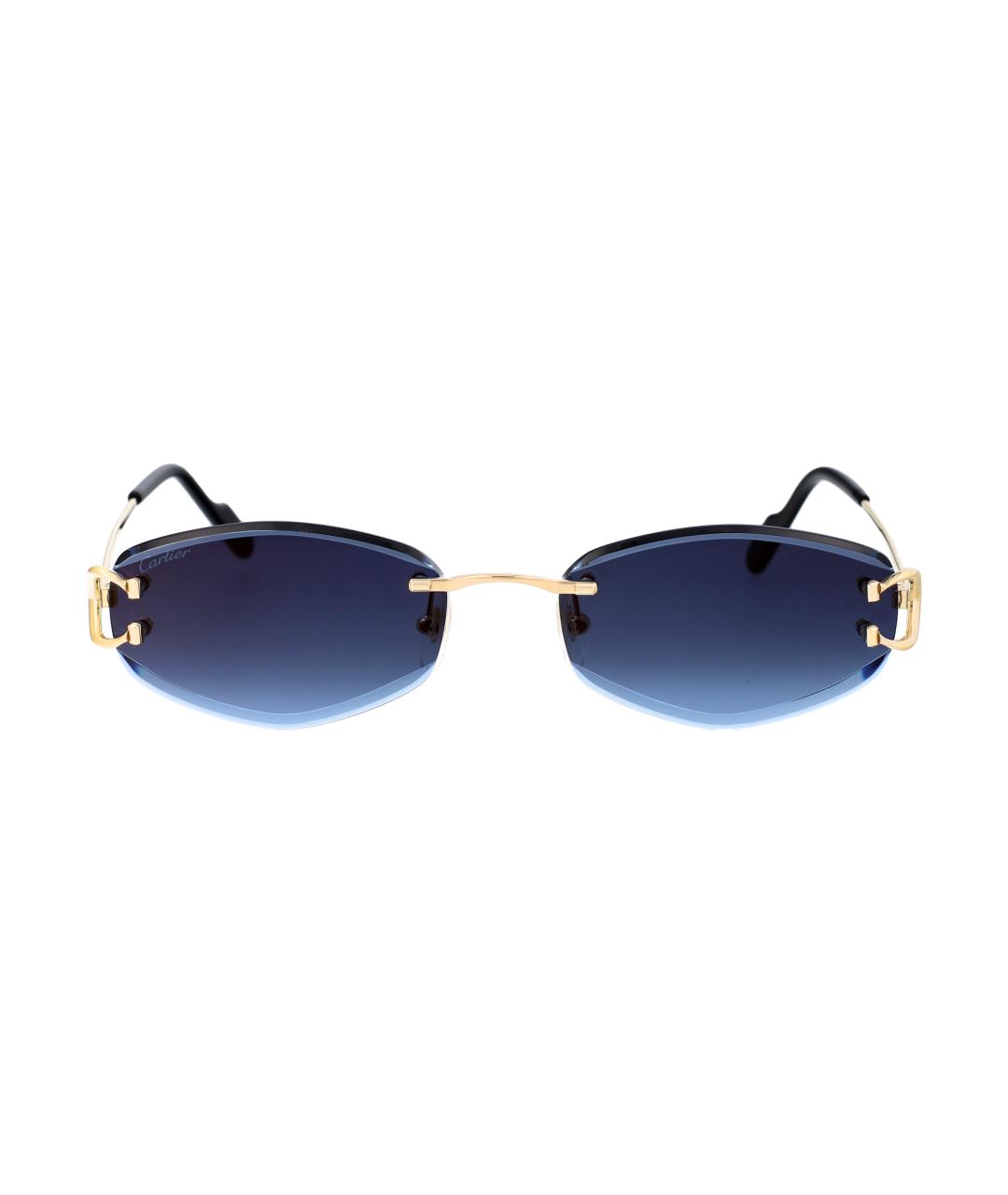 CARTIER Золотые металлические солнцезащитные очки, фото 2