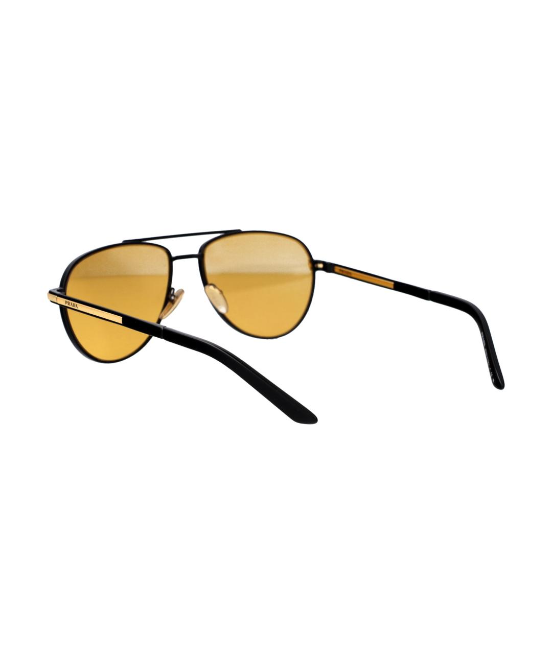 PRADA Желтые металлические солнцезащитные очки, фото 4