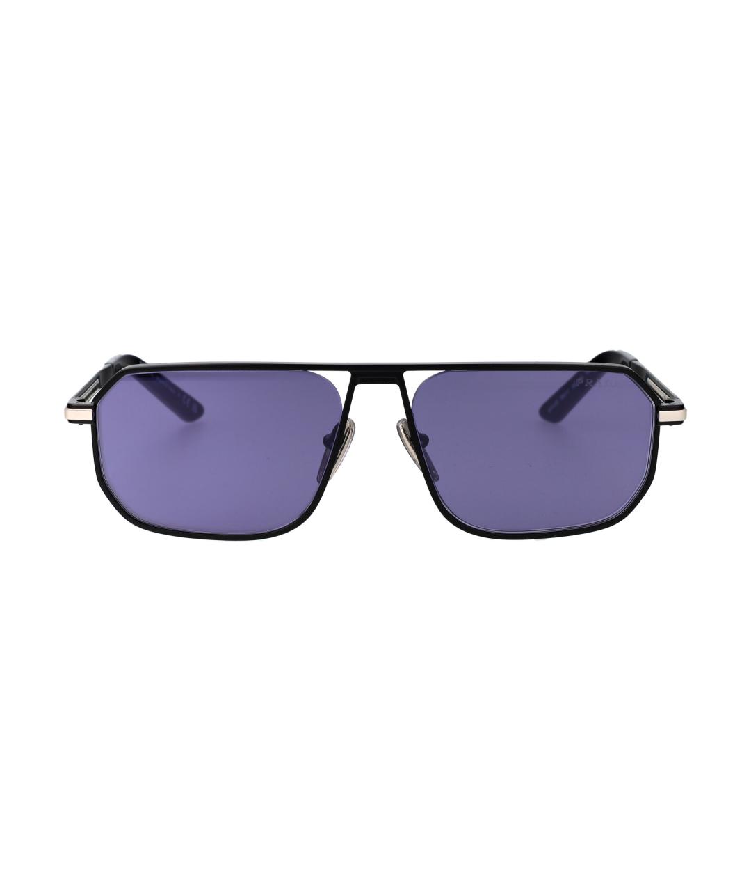 PRADA Фиолетовые металлические солнцезащитные очки, фото 1