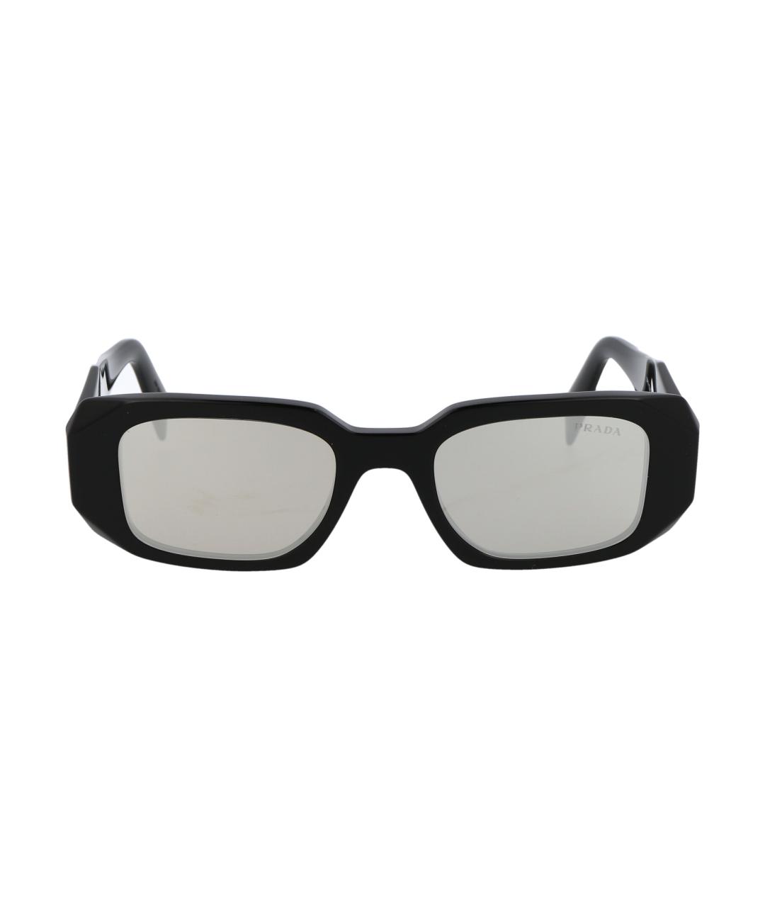 PRADA Черные пластиковые солнцезащитные очки, фото 2