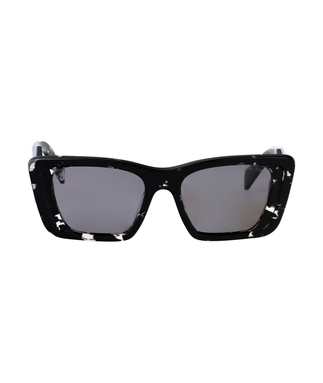 PRADA Черные пластиковые солнцезащитные очки, фото 2