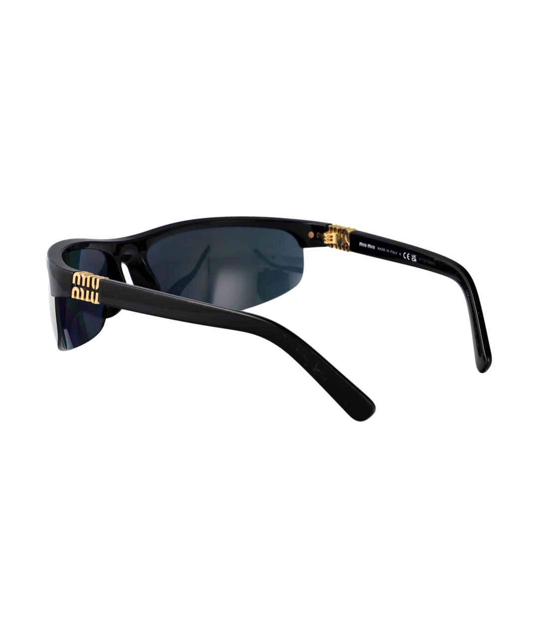 MIU MIU Черные пластиковые солнцезащитные очки, фото 4
