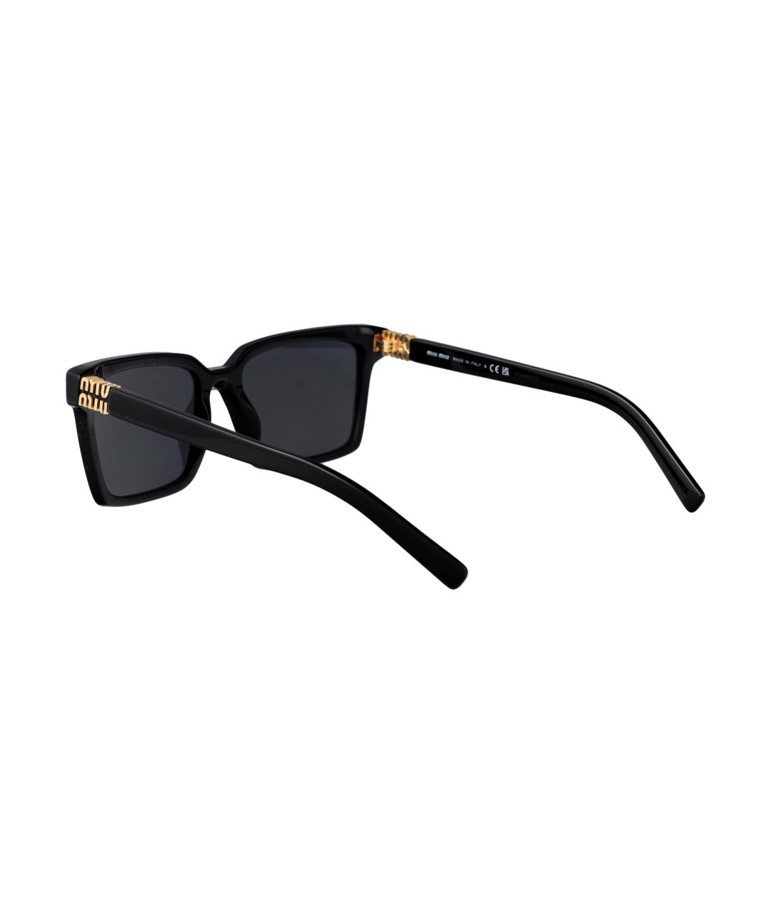 MIU MIU Черные пластиковые солнцезащитные очки, фото 4