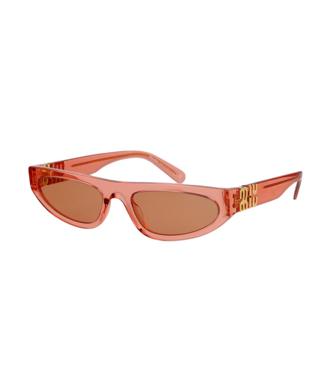 MIU MIU Розовые пластиковые солнцезащитные очки, фото 1