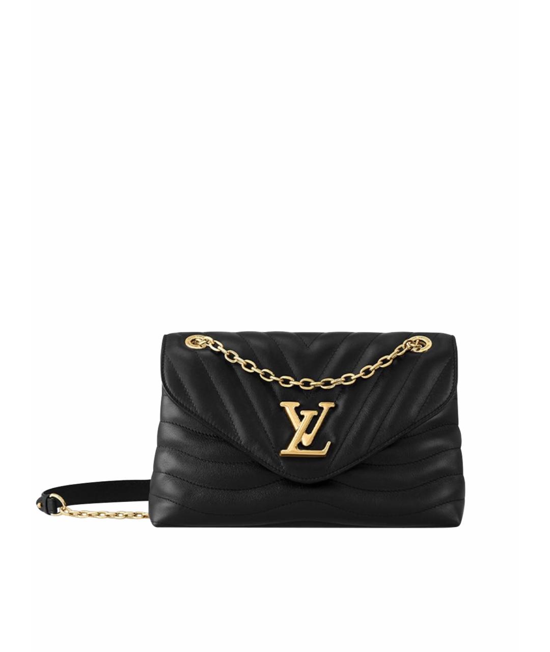 LOUIS VUITTON Черная кожаная сумка через плечо, фото 1