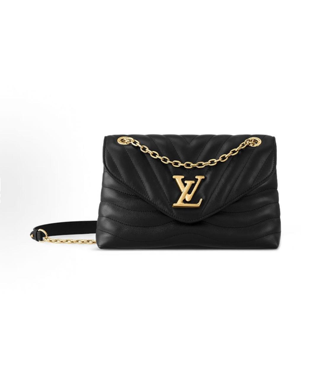 LOUIS VUITTON Черная кожаная сумка через плечо, фото 5