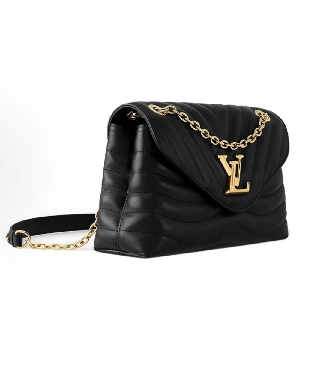 LOUIS VUITTON Черная кожаная сумка через плечо, фото 2