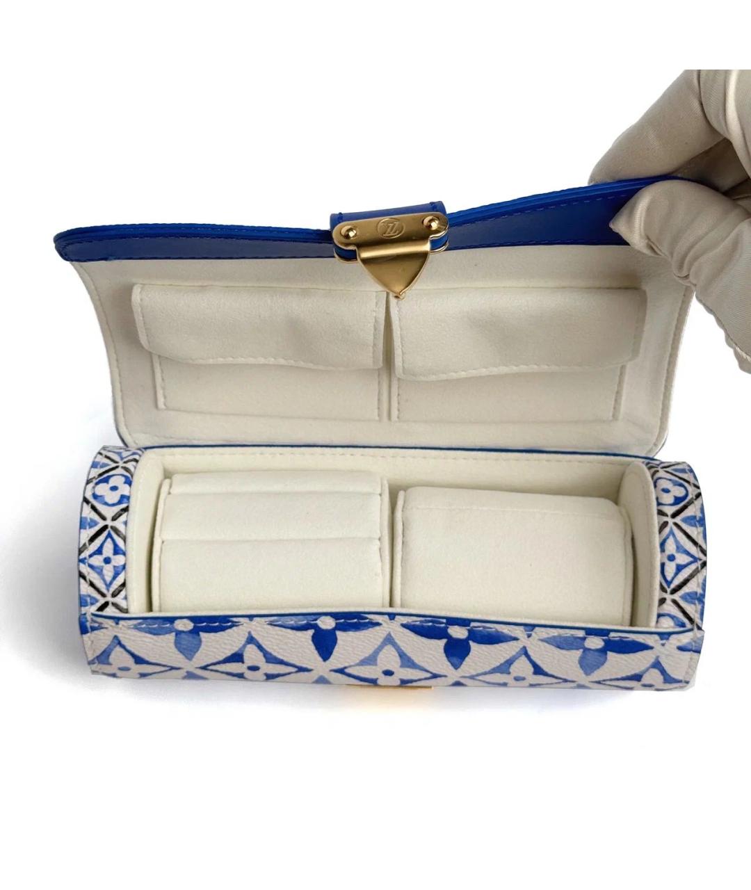 LOUIS VUITTON Белая кожаная косметичка, фото 5