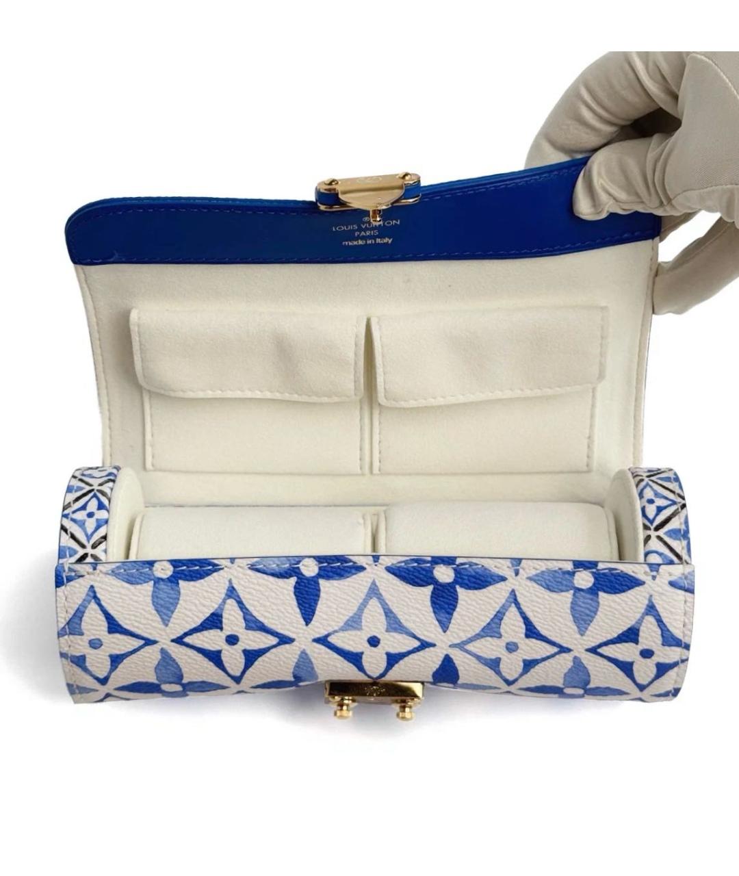 LOUIS VUITTON Белая кожаная косметичка, фото 4
