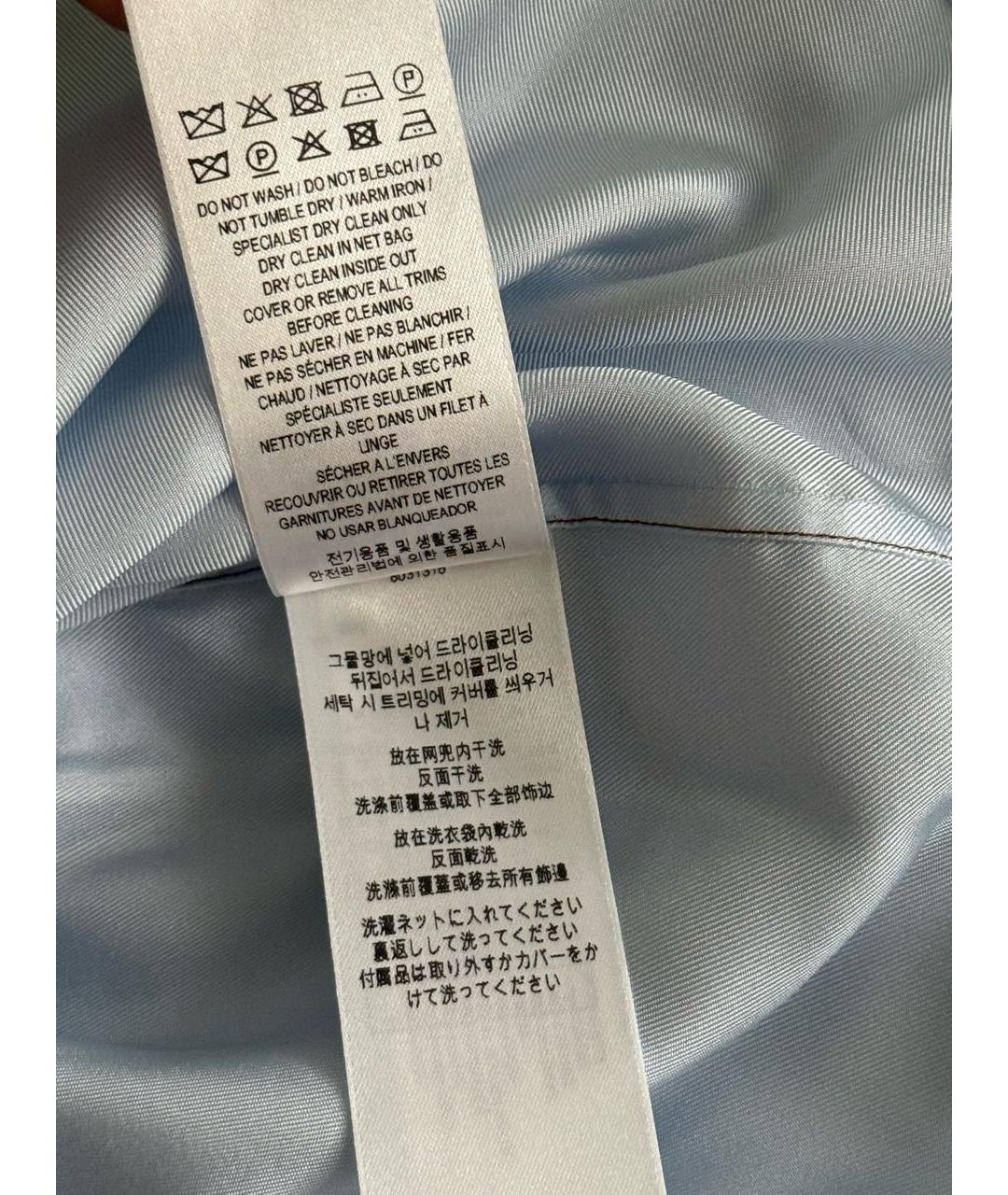 BURBERRY Голубая шелковая рубашка, фото 8