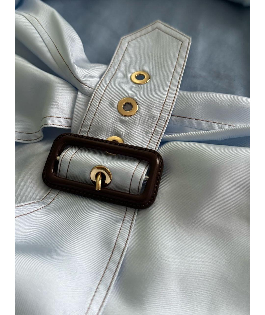 BURBERRY Голубая шелковая рубашка, фото 5