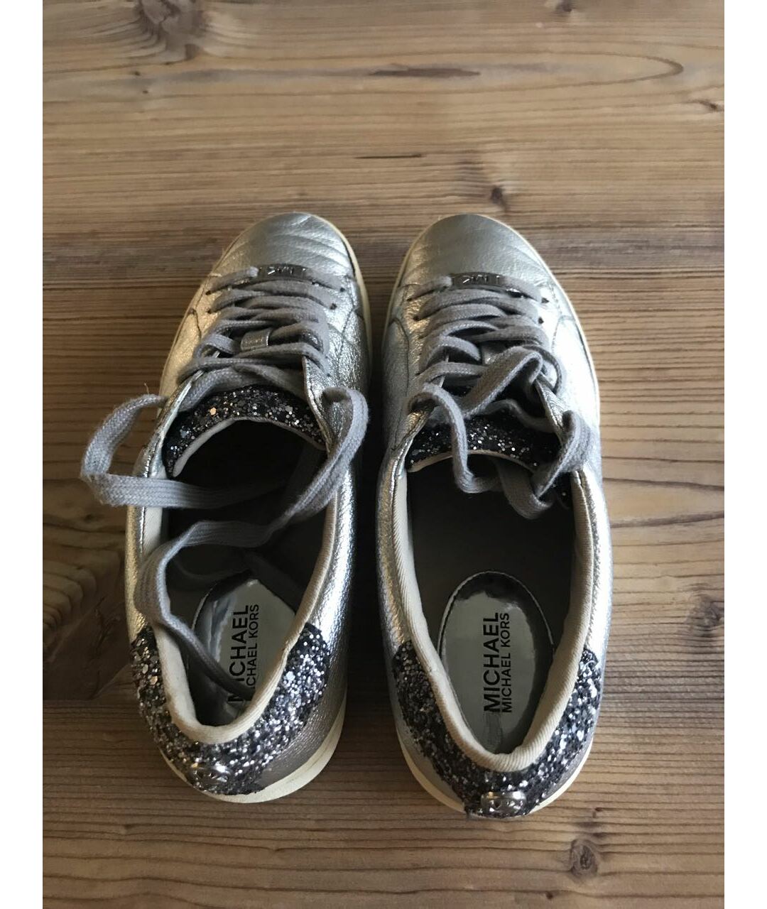MICHAEL KORS Серебряные кроссовки, фото 3
